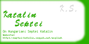 katalin septei business card